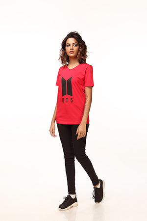 Red BTS – T Shirt For Females