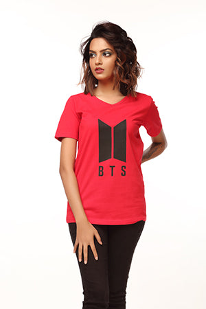 Red BTS – T Shirt For Females