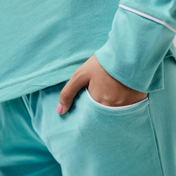 Light Green - Button Down Nightsuit