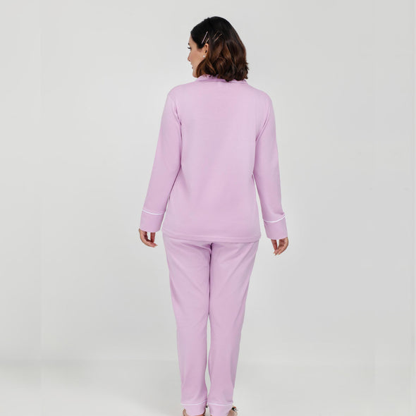 Lilac - Button Down Nightsuit