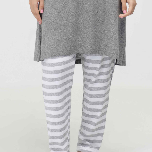 Grey Long Teeshirt with Trouser